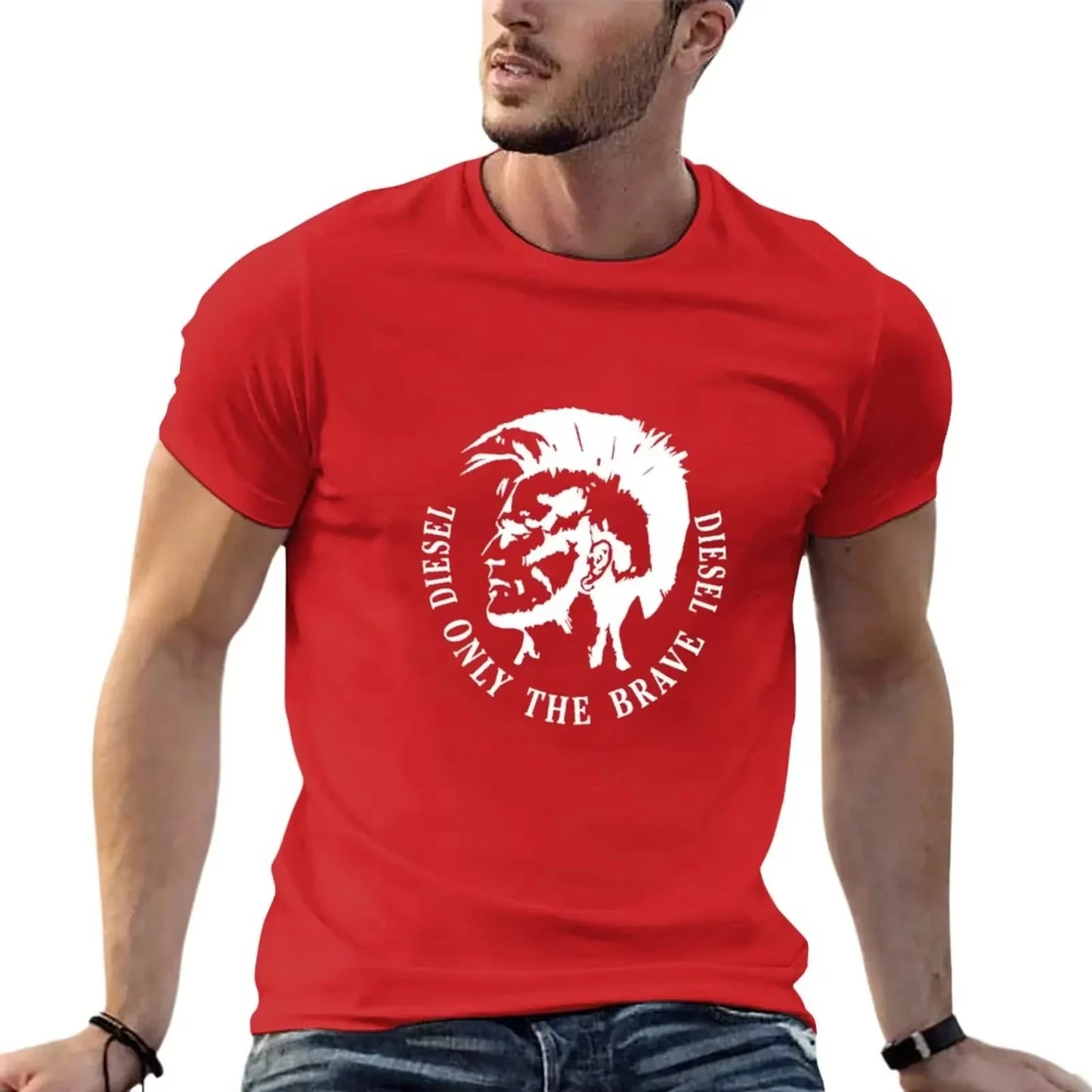 Men T-Shirt Graphic New Outfits Only The Brave Estilo Graphic Tee Oversized Unisex Clothing Harajuku Vintage Casual Streetwear
