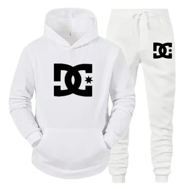 2025 Men's Fashion Basketball Jogging Fitness Set Autumn/Winter Long-sleeved Sweatshirt + Casual Pants Two-piece Set