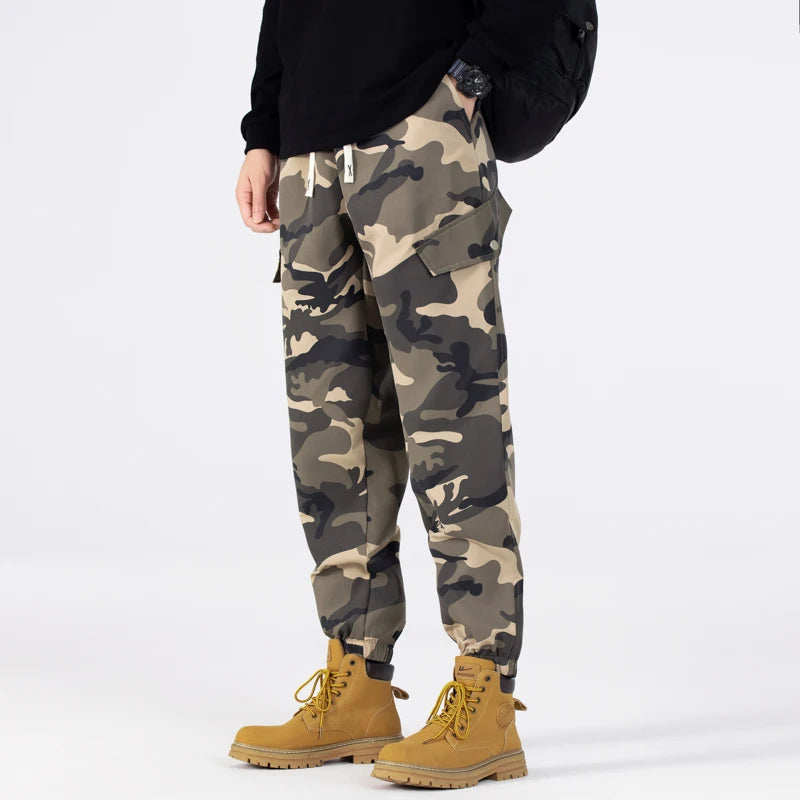 Tactical Joggers Outdoor Ripstop Cargo Pants Working Clothing Hiking Camouflage Trousers Men's Streetwear
