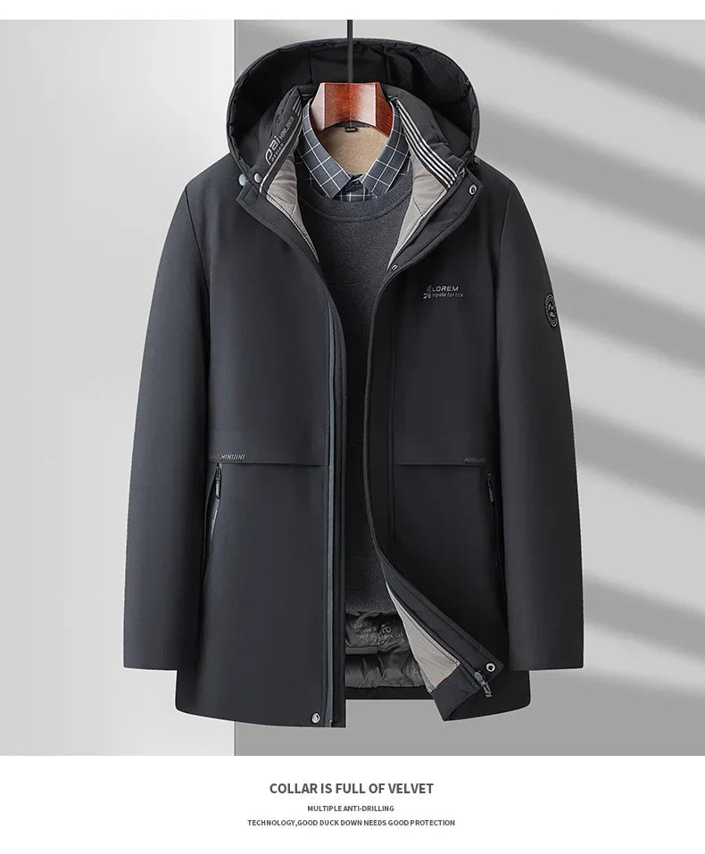 Parka Men Coats new Winter Jacket Men Thicken Hooded Waterproof Outwear Warm Coat Fathers' Clothing Casual Men's Overcoat