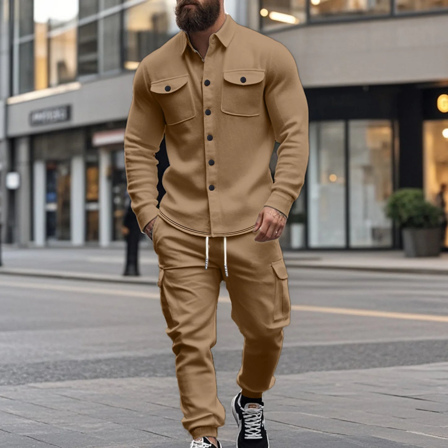 Men's Long Sleeve Two Piece Set