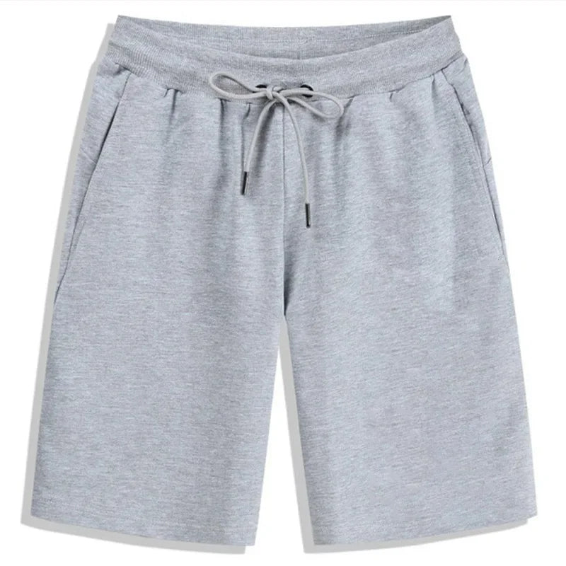 2025 Summer Men's Set of 5 - Elastic Drawstring Loose Jogger Shorts for Fitness - Breathable & Casual Solid Color Sports Pants