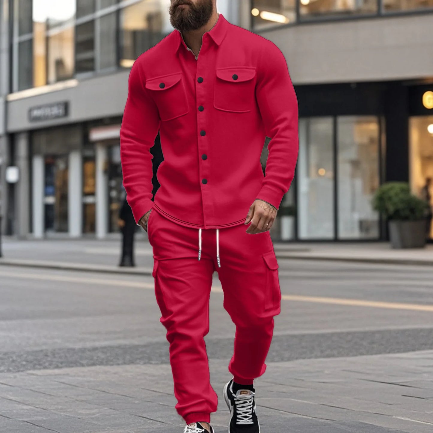 Men's Long Sleeve Two Piece Set