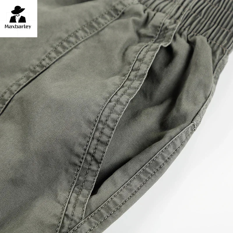 Summer Autumn Fashion Men Pants Casual Cotton Long Pants Straight Joggers Homme Plus Size 5xl 6xl Flat Trousers for Men Clothing