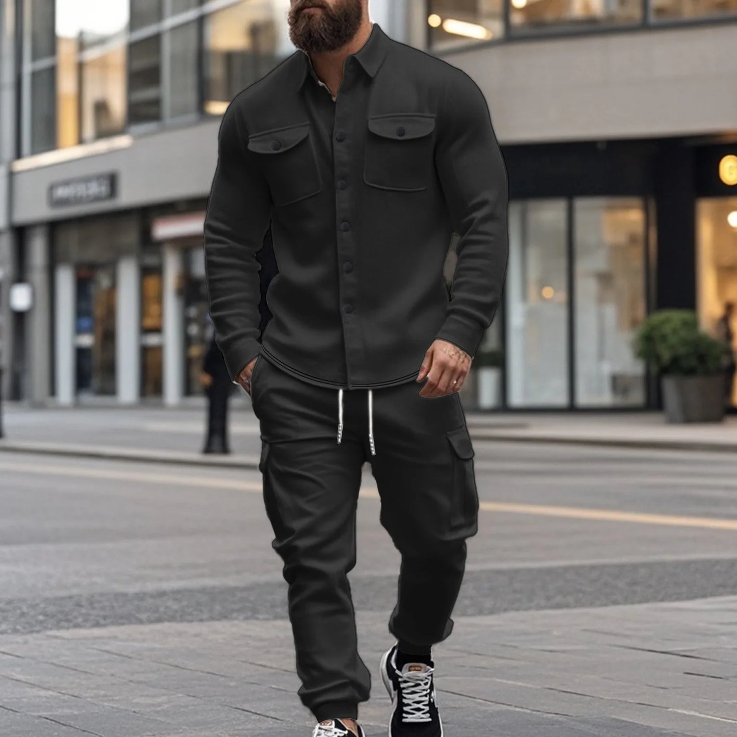 Men's Long Sleeve Two Piece Set