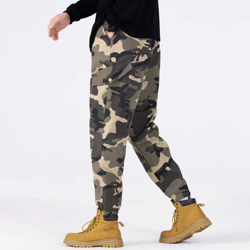 Tactical Joggers Outdoor Ripstop Cargo Pants Working Clothing Hiking Camouflage Trousers Men's Streetwear