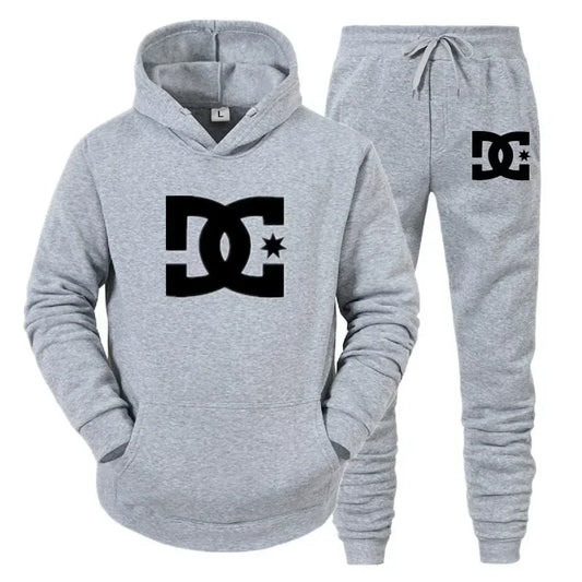 2025 Men's Fashion Basketball Jogging Fitness Set Autumn/Winter Long-sleeved Sweatshirt + Casual Pants Two-piece Set