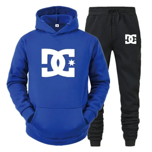 2025 Men's Fashion Basketball Jogging Fitness Set Autumn/Winter Long-sleeved Sweatshirt + Casual Pants Two-piece Set
