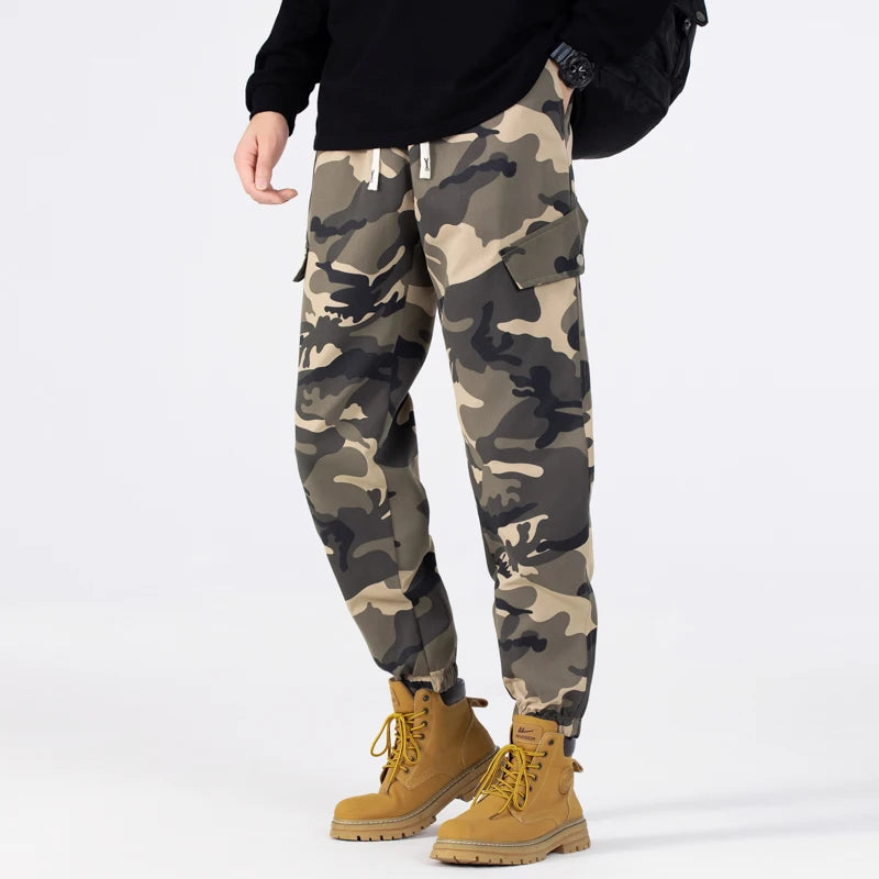 Tactical Joggers Outdoor Ripstop Cargo Pants Working Clothing Hiking Camouflage Trousers Men's Streetwear