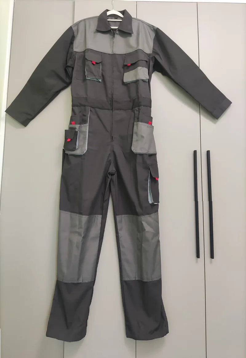 Work Clothing For Men Cargo Overalls Fly Pockets Work Jumpsuit Coveralls Workshop Uniform Hip Hop Costume Overall Hombre Trabajo