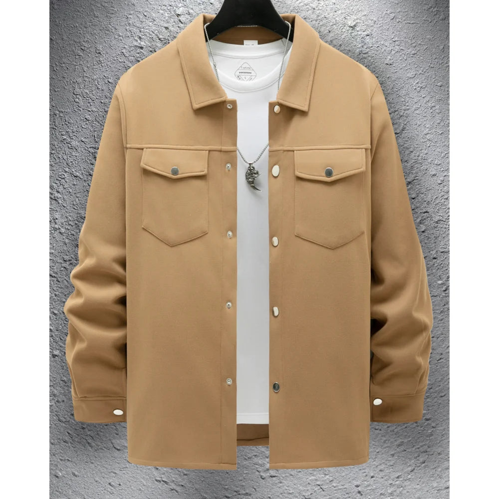 Spring Autumn Business Fashion Harajuku Coats Men Solid Male Clothes Loose Casual Tops All Match Jacket Long Sleeve Outerwear