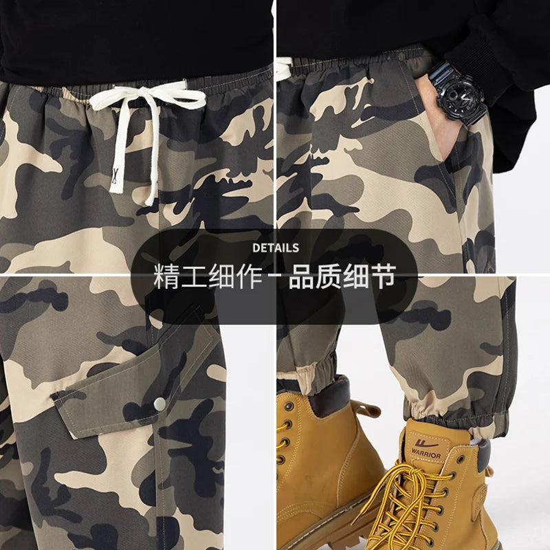Tactical Joggers Outdoor Ripstop Cargo Pants Working Clothing Hiking Camouflage Trousers Men's Streetwear