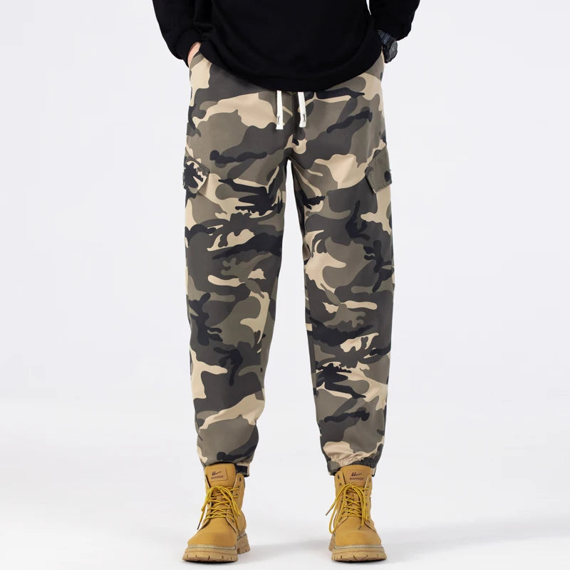 Tactical Joggers Outdoor Ripstop Cargo Pants Working Clothing Hiking Camouflage Trousers Men's Streetwear