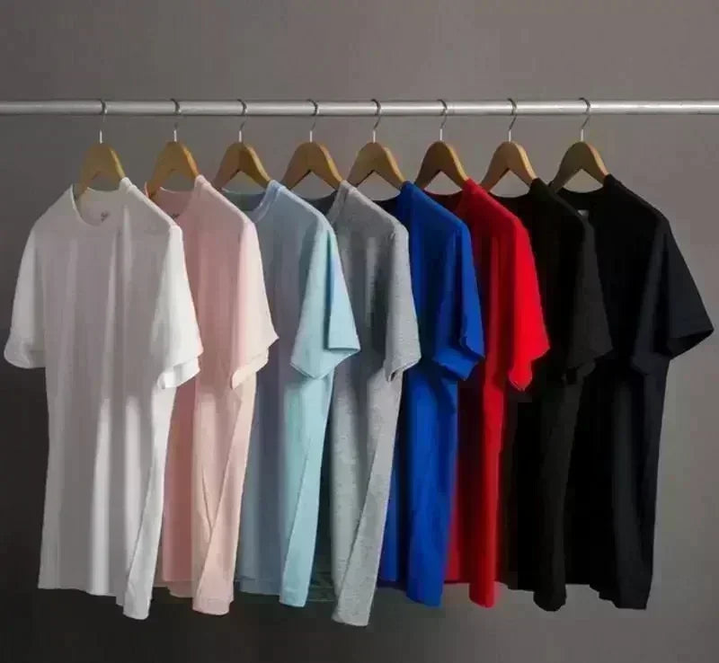 Men's Oversized T-shirts Mens Cotton T Shirt White 3XL Casual Summer Wear Fashion Print Tee Shirts for Men New Clothing2024 New