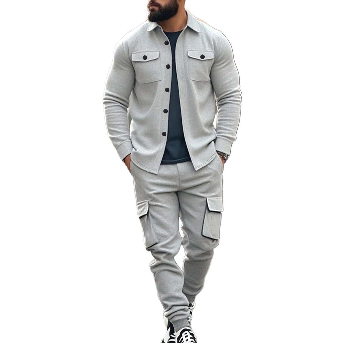 Men's Long Sleeve Two Piece Set