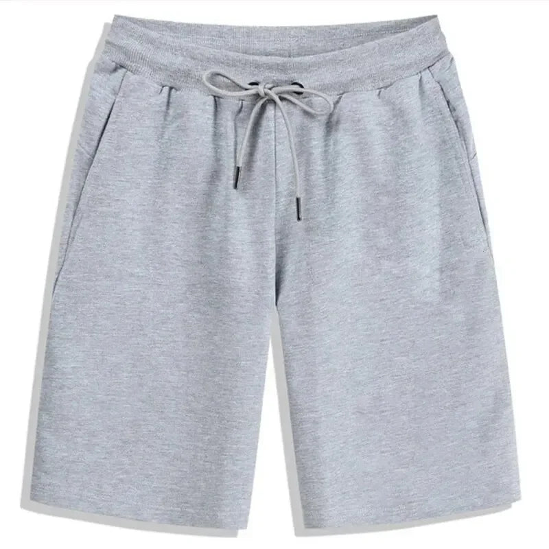 2025 Summer Men's Set of 5 - Elastic Drawstring Loose Jogger Shorts for Fitness - Breathable & Casual Solid Color Sports Pants