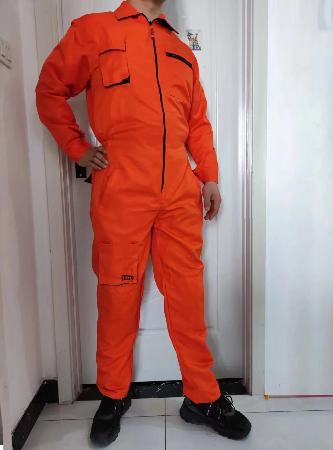 Work Clothing For Men Cargo Overalls Fly Pockets Work Jumpsuit Coveralls Workshop Uniform Hip Hop Costume Overall Hombre Trabajo