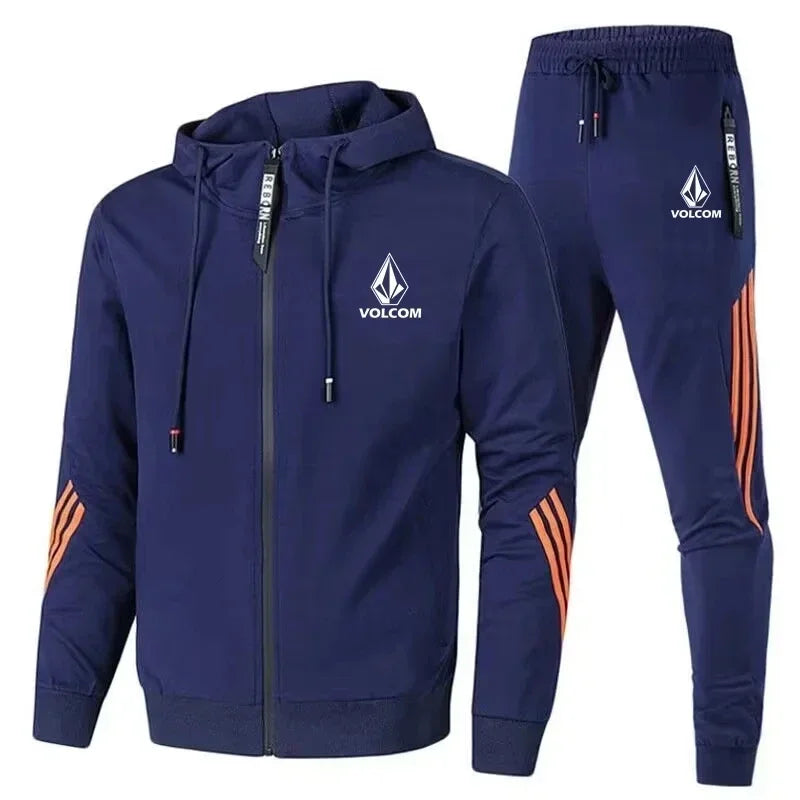 The 2025 Men's autumn and Winter set is a brand-new casual and comfortable jogging outfit. It features a hooded sweatshirt and s