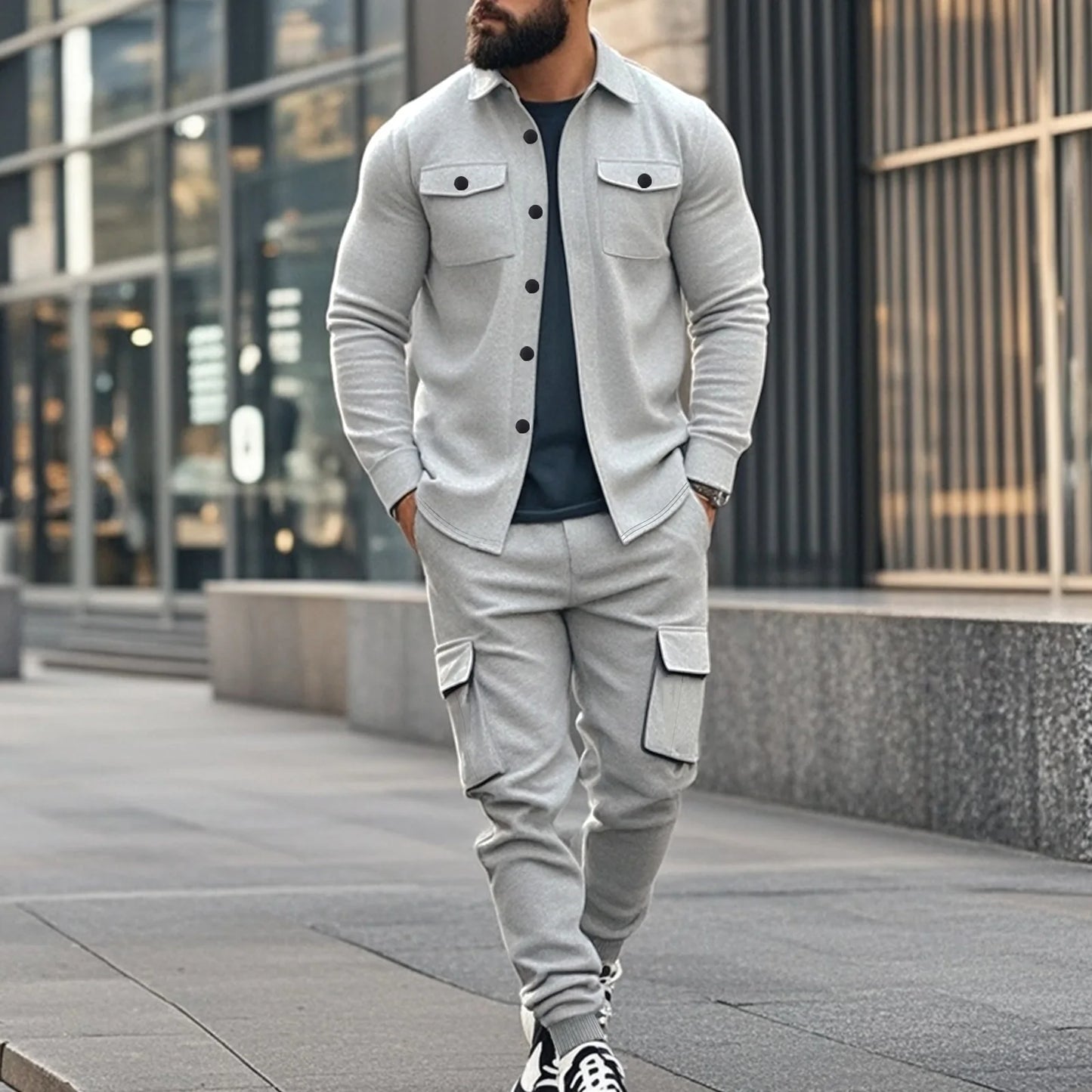 Men's Long Sleeve Two Piece Set