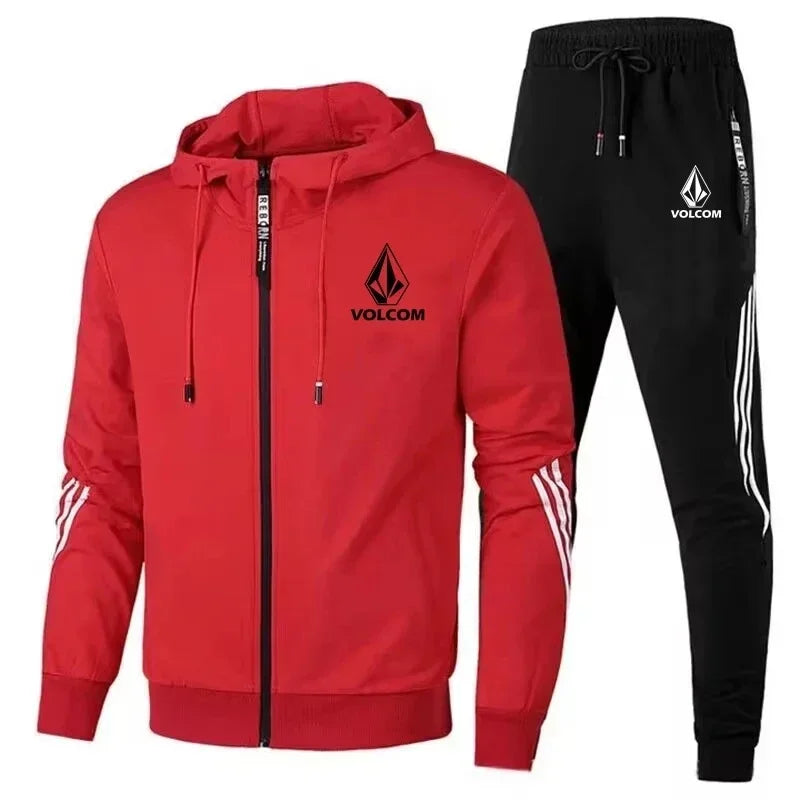 The 2025 Men's autumn and Winter set is a brand-new casual and comfortable jogging outfit. It features a hooded sweatshirt and s