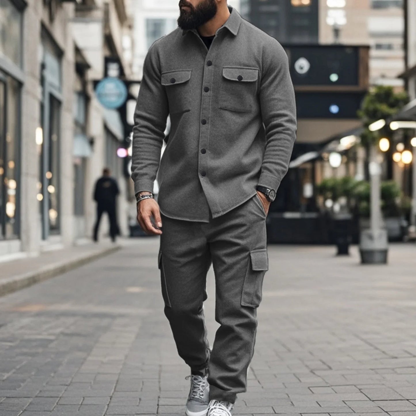Men's Long Sleeve Two Piece Set