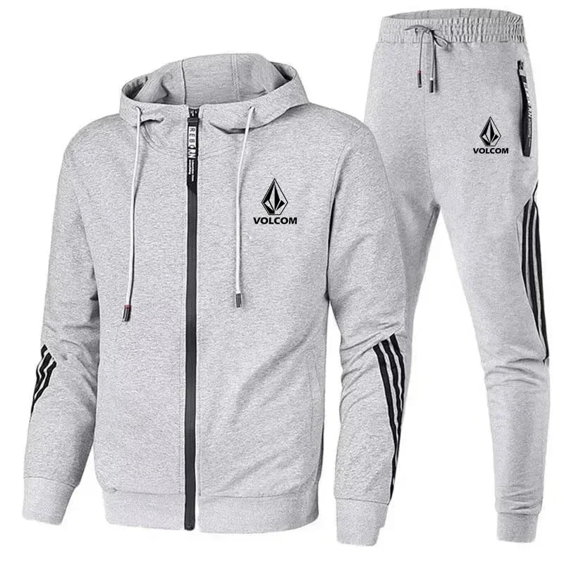 The 2025 Men's autumn and Winter set is a brand-new casual and comfortable jogging outfit. It features a hooded sweatshirt and s