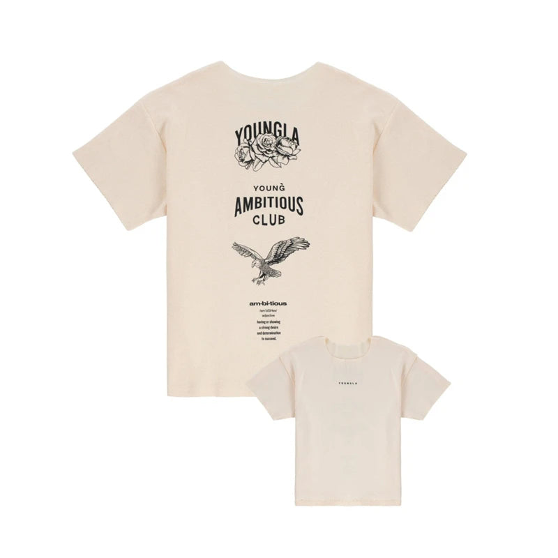 YA Men's Oversized T-shirt Ragged Fashion Casual Mens Clothing Short Sleeve Cotton Round Neck Printed T-shirt Training Clothing