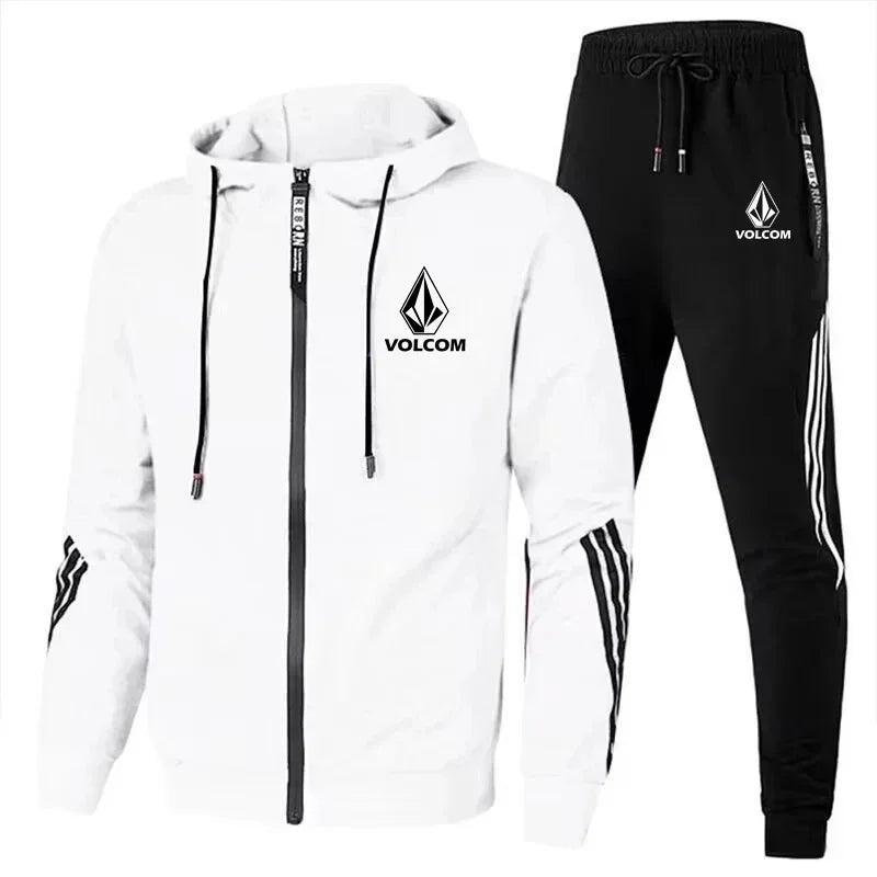 The 2025 Men's autumn and Winter set is a brand-new casual and comfortable jogging outfit. It features a hooded sweatshirt and s