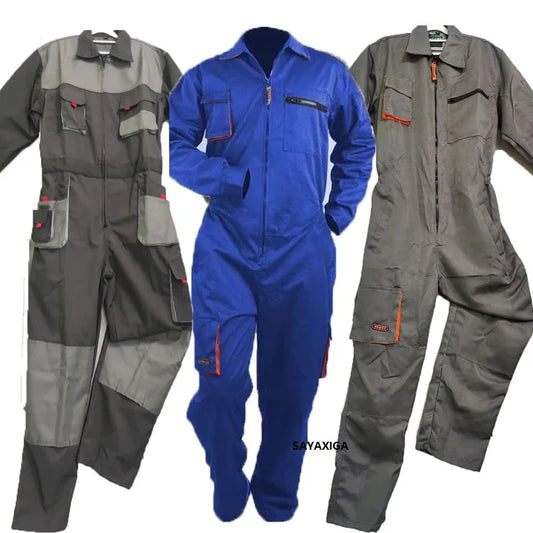 Work Clothing For Men Cargo Overalls Fly Pockets Work Jumpsuit Coveralls Workshop Uniform Hip Hop Costume Overall Hombre Trabajo