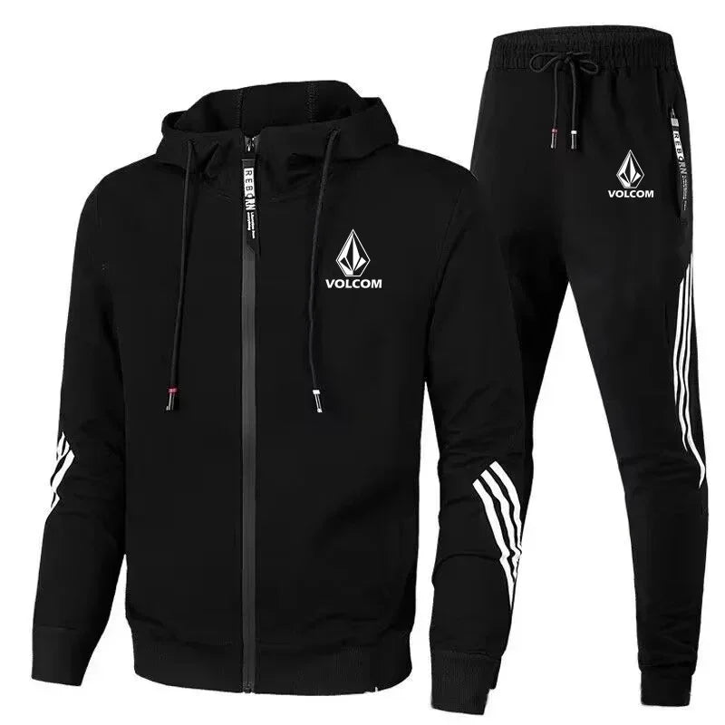 The 2025 Men's autumn and Winter set is a brand-new casual and comfortable jogging outfit. It features a hooded sweatshirt and s