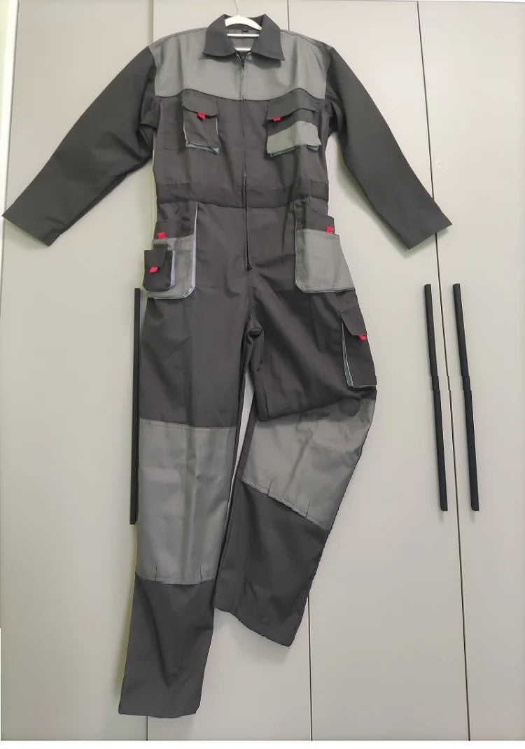 Work Clothing For Men Cargo Overalls Fly Pockets Work Jumpsuit Coveralls Workshop Uniform Hip Hop Costume Overall Hombre Trabajo