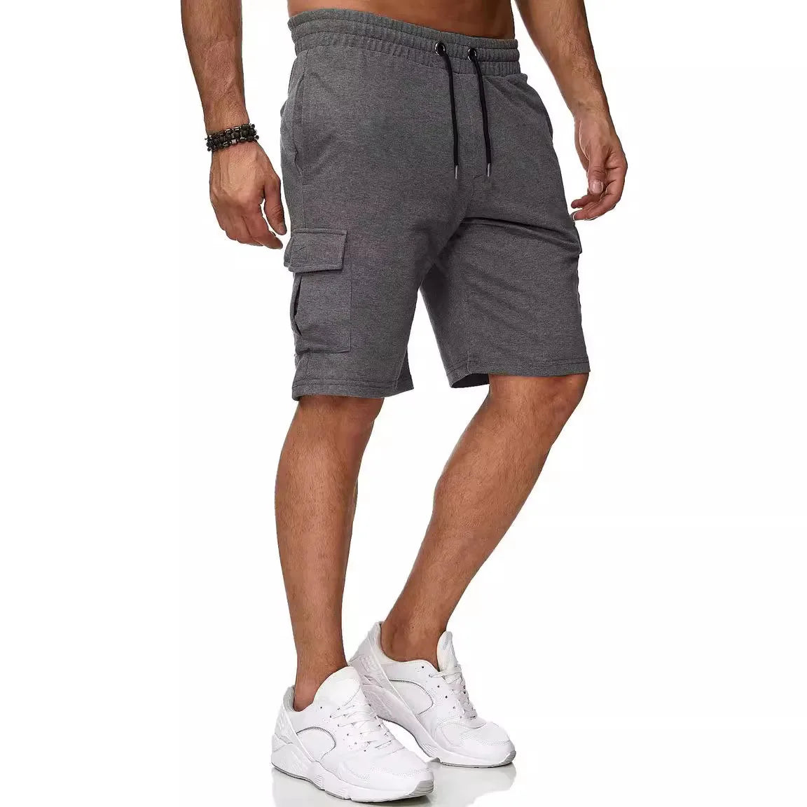 Mens Sweatpants Straight Fit Joggers for Sports and Streetwear Loose Oversized Drawstring Long Pants Men Multi-pocket Pants