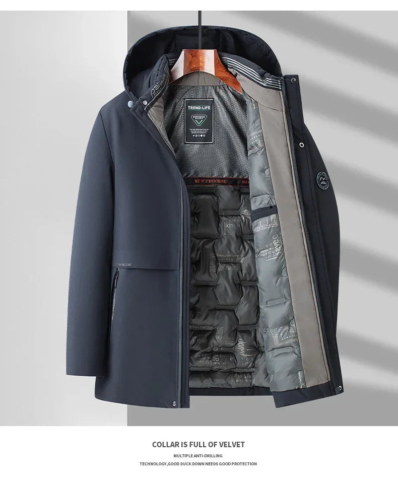 Parka Men Coats new Winter Jacket Men Thicken Hooded Waterproof Outwear Warm Coat Fathers' Clothing Casual Men's Overcoat